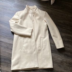 cream old navy winter dress coat.